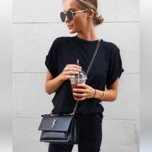 Yves Saint Laurent Sunset grained bag